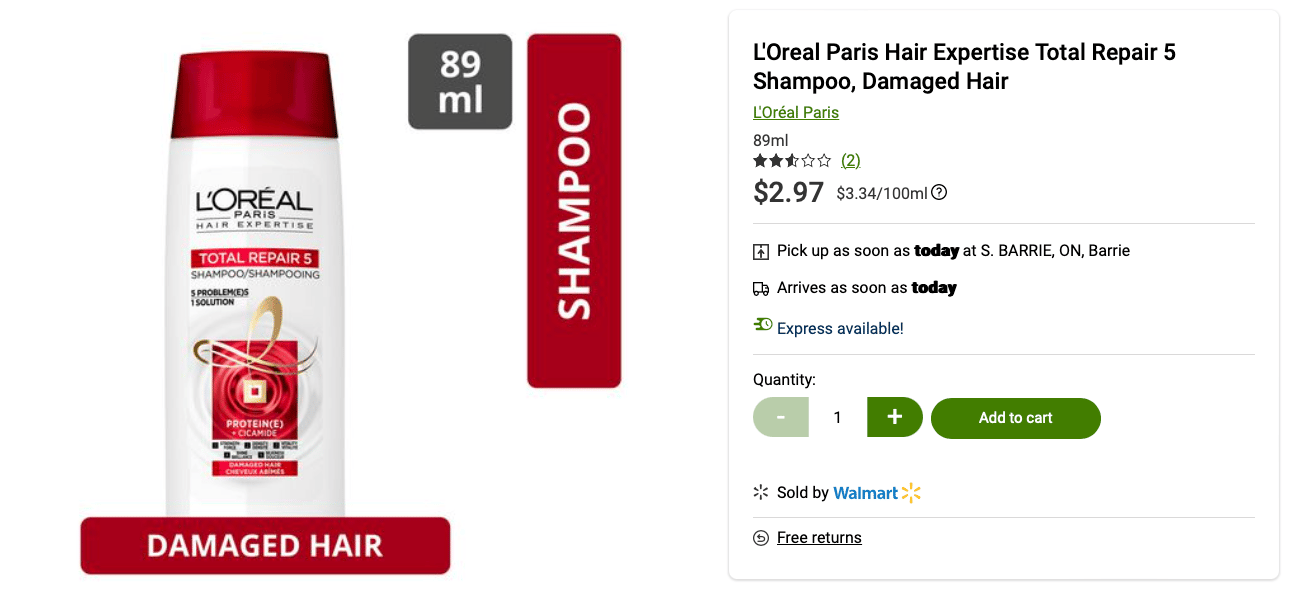 Product with low rating score